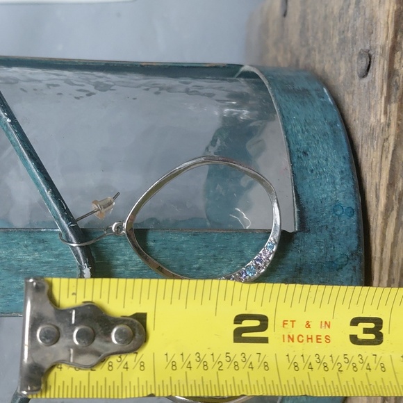 M4M Silver Tone And Multi Colored Gem Stones Dangle Earrings - Picture 3 of 5